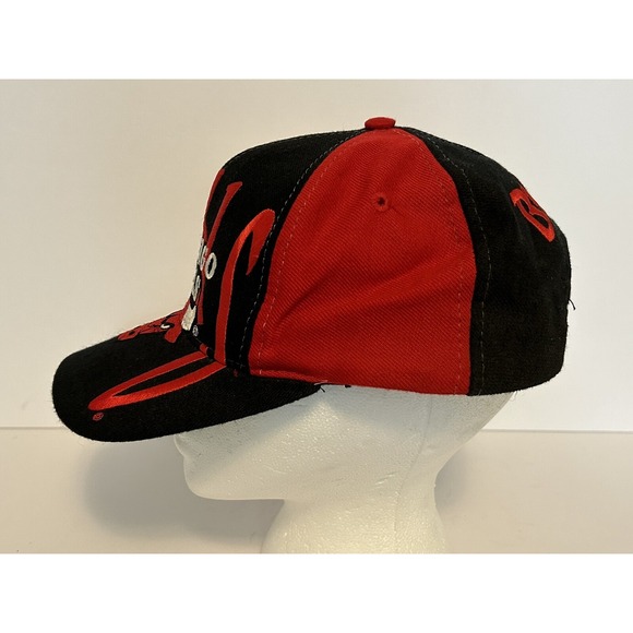 Chicago Bulls Snapback Cap Spell Out Hard to Find Wool Blend Hat AJD 90's - Picture 8 of 16